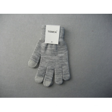 10g Polyester Liner Three Finger Double Color Touch Work Glove-T2002